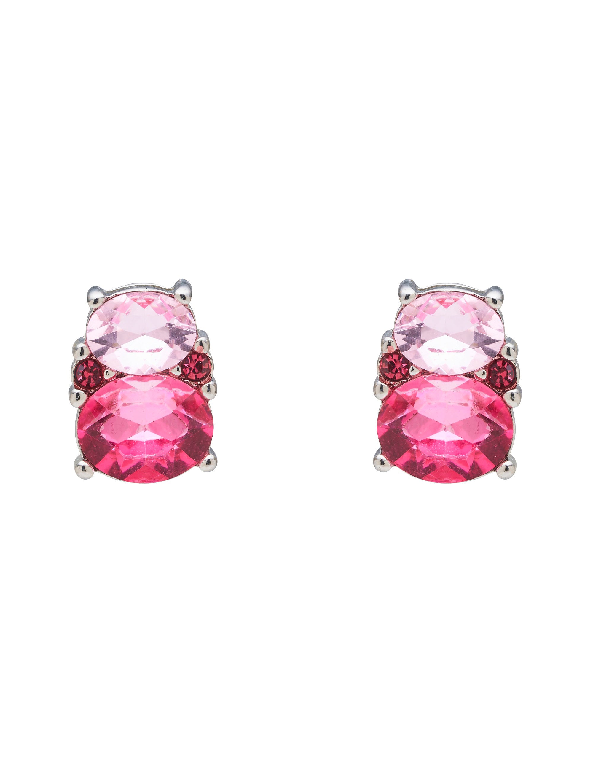 Pink topaz stud deals earrings