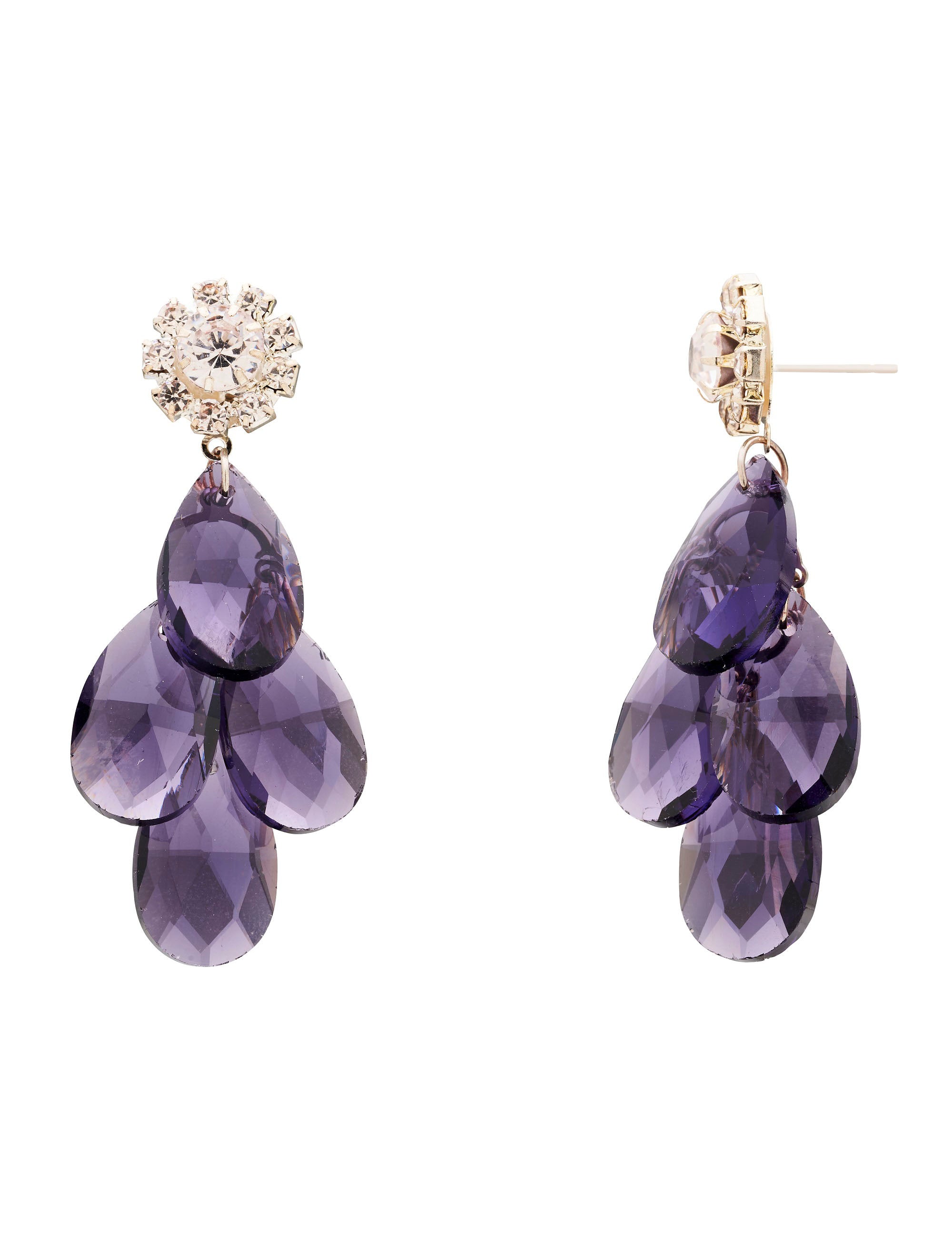 Purple stone store earrings